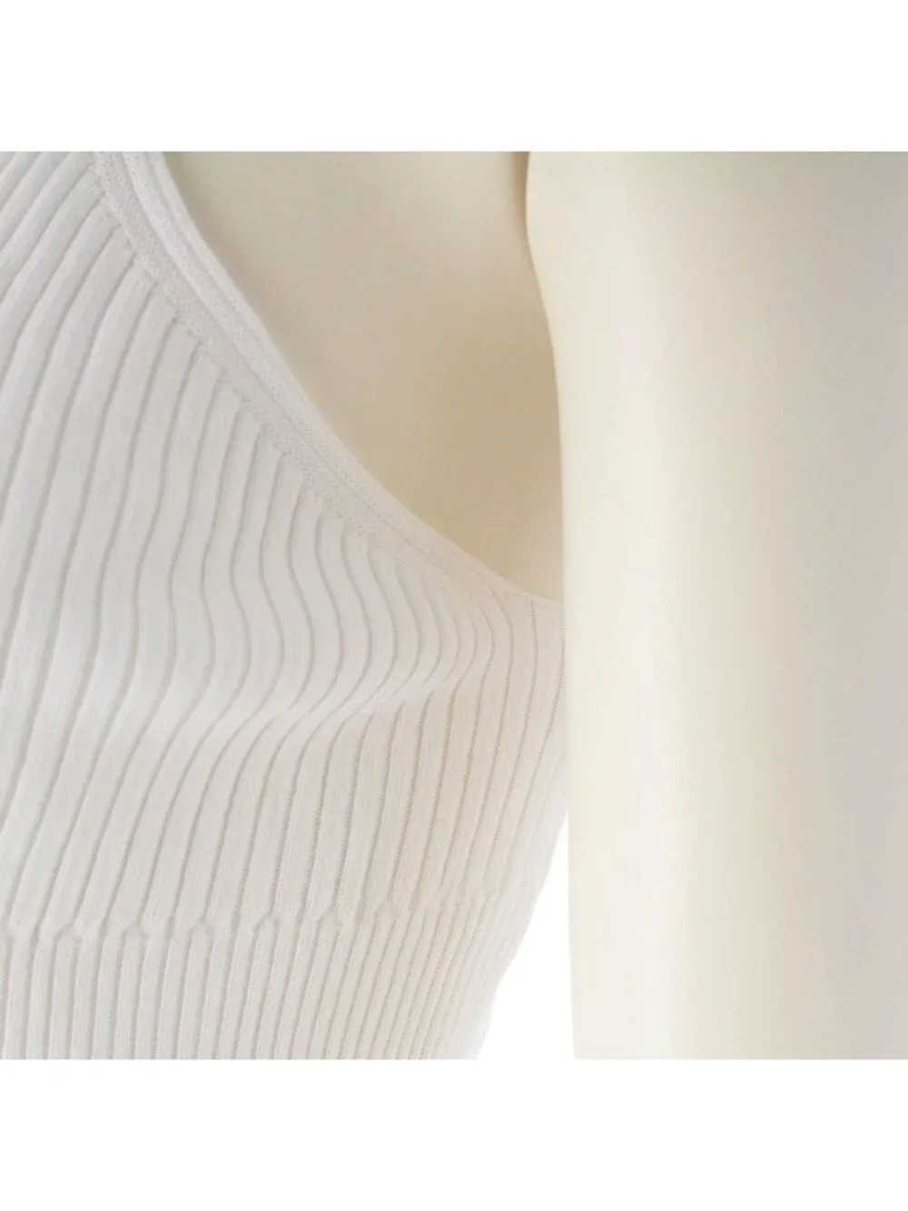 Chanel CC Logo Rhinestone Flower Knit Dress White 36